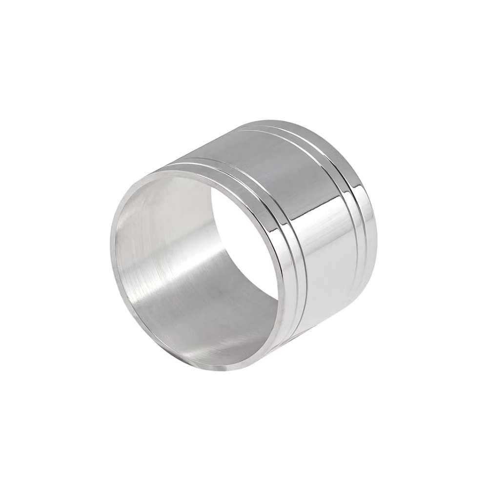 Argola de Guardanapo Redonda Silverlux Com Friso Argola de Guardanapo Redonda Silverlux Com Friso