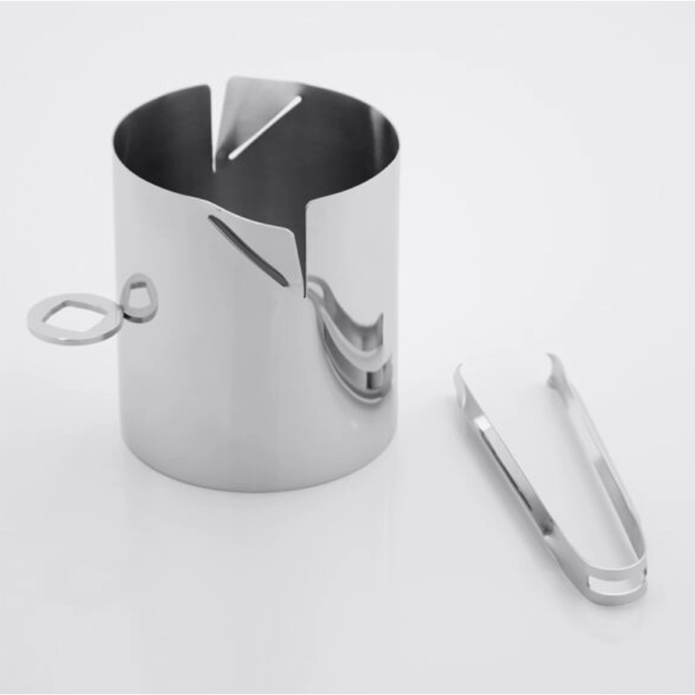Balde Para Gelo Com Pinça Riva Ritratto Aço Inox 750 Ml Balde Para Gelo Com Pinça Riva Ritratto Aço Inox 750 Ml