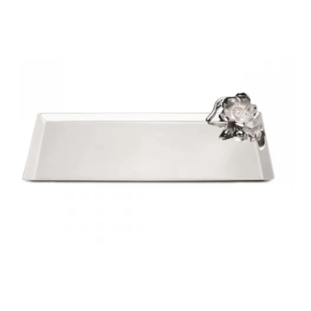 Bandeja A4 Orfèvrerie Royale Flor Em Prata Bandeja A4 Orfèvrerie Royale Flor Em Prata