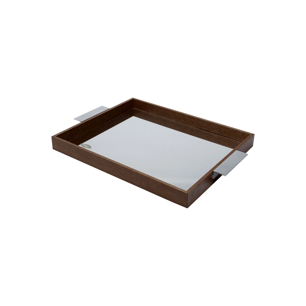 Bandeja Com Espelho Woodart Naturals 40 X 30 X 5 Cm Bandeja Com Espelho Woodart Naturals 40 X 30 X 5 Cm