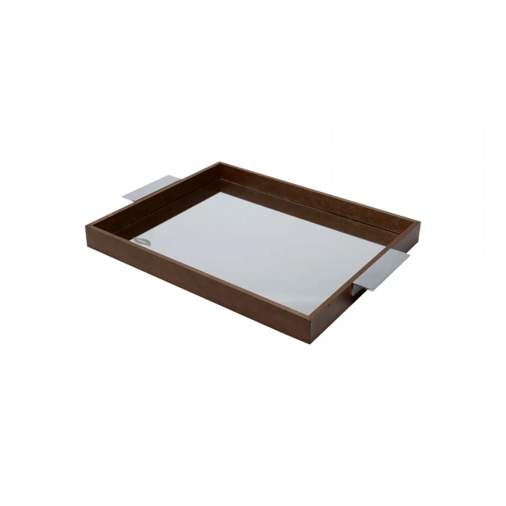 Bandeja Madeira C/espelho Naturals