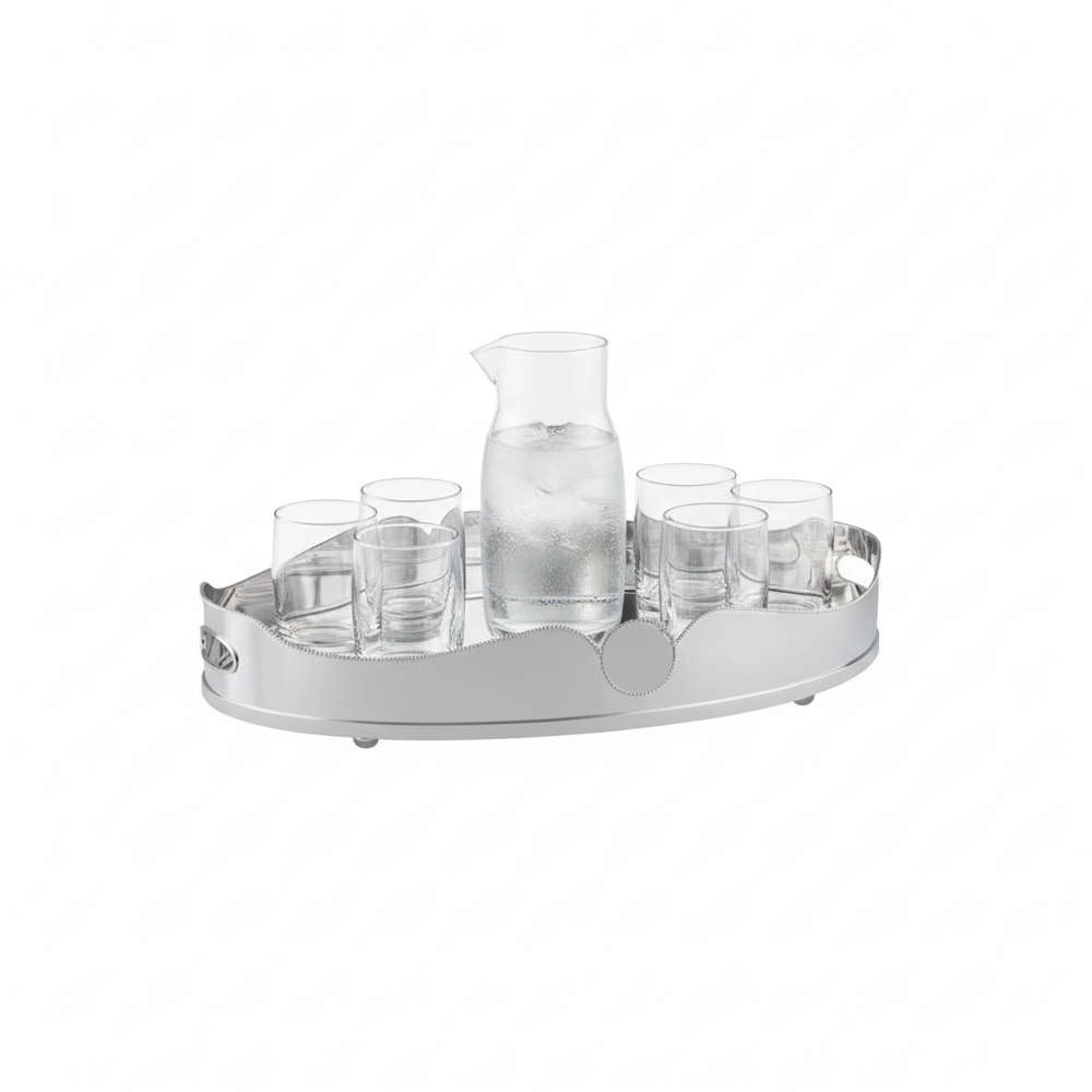 Bandeja Oval Espelho Silverlux Imperial