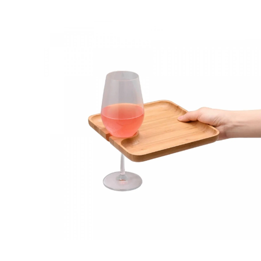 Bandeja Quadrada Com Apoio Para Taça Oikos Bambu 20 Cm Bandeja Quadrada Com Apoio Para Taça Oikos Bambu 20 Cm