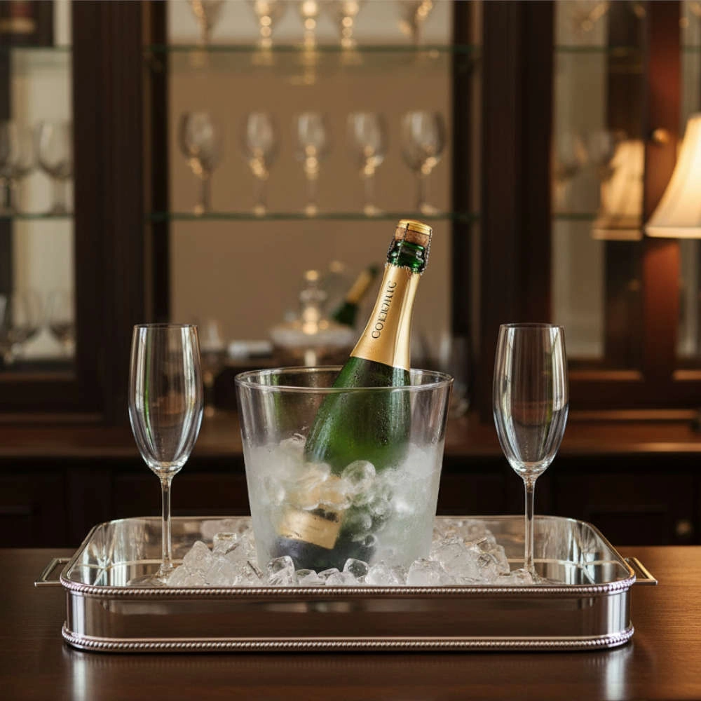 Bandeja Retangular Silverlux Perola Bandeja Retangular Silverlux Perola