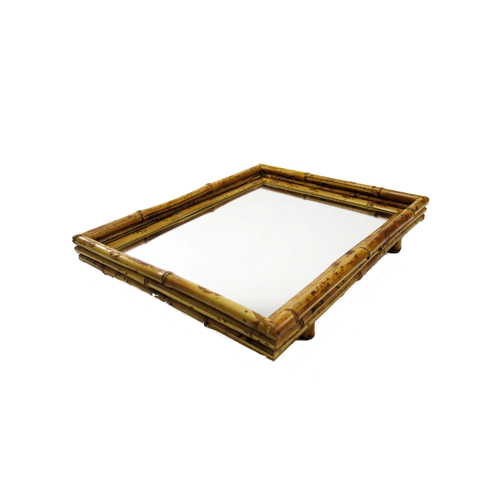 Bandeja Tigrada Com Espelho e Pe Bandeja Tigrada Com Espelho e Pe