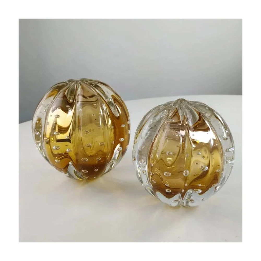 Bola Rigada Senna Cristais D´labone Ambar 12 Cm Bola Rigada Senna Cristais D´labone Ambar 12 Cm