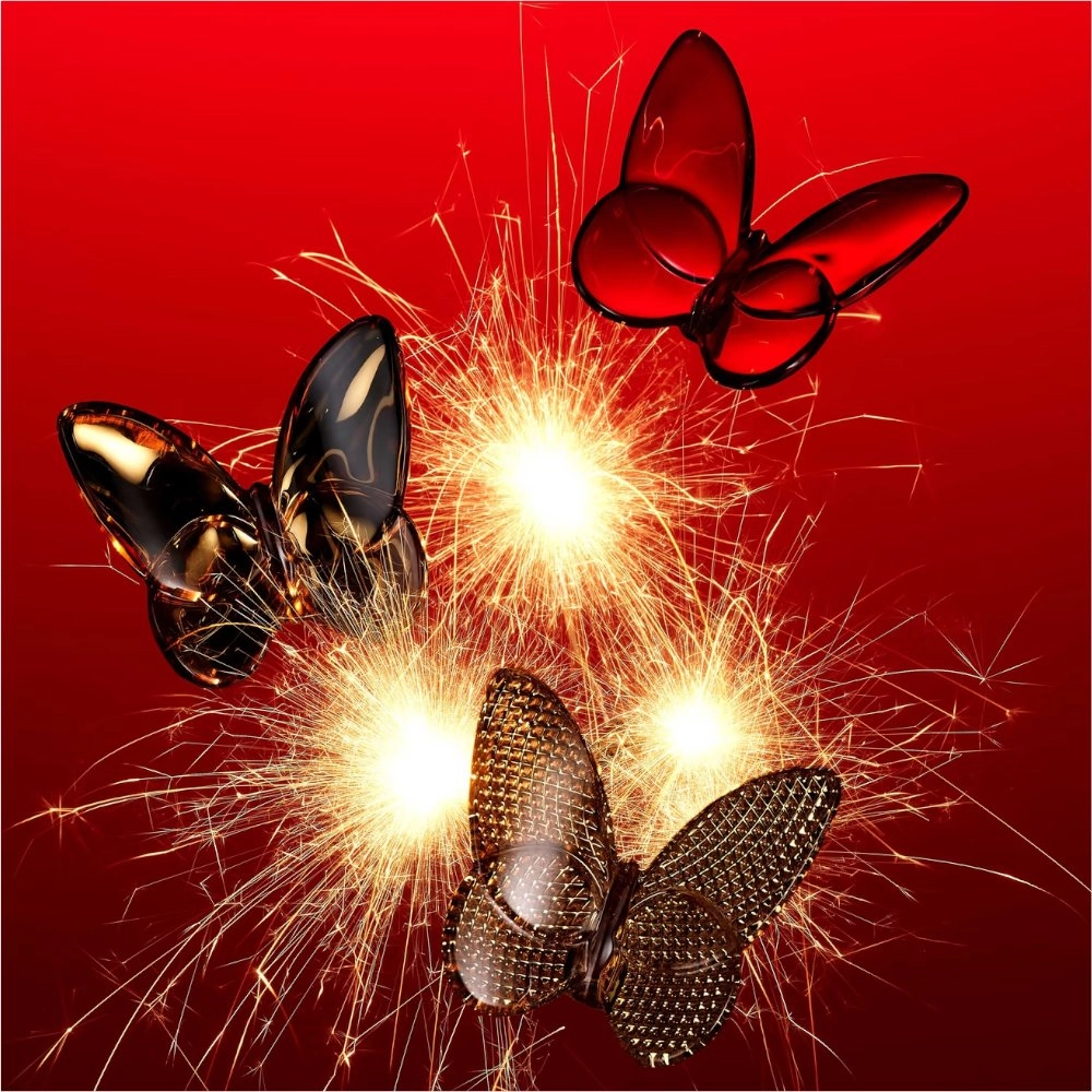 Borboleta Em Cristal Baccarat Rubi Colecao Papillon