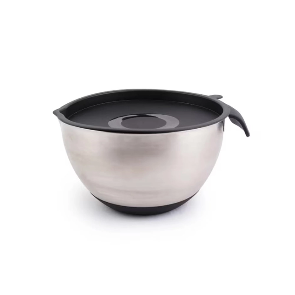 Bowl Para Misturar Com Tampa Hub.me Preto 21 Cm