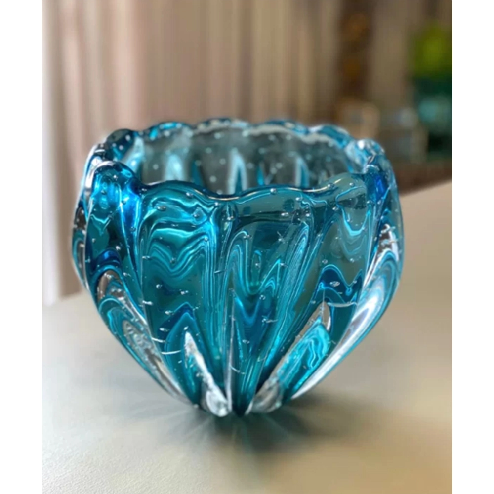 Cachepot Mulhouse Cristais D´labone Quartzo Rose 17 X 20 Cm