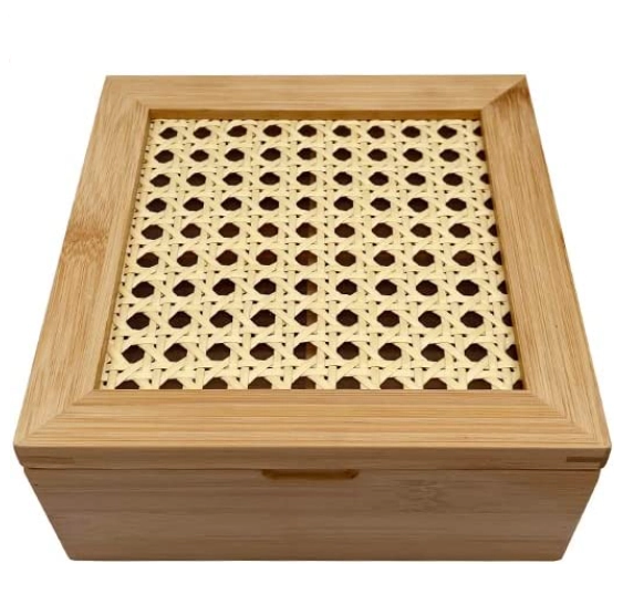 Caixa Decorativa Palha Indiana Oikos Bambu 4 Divisória