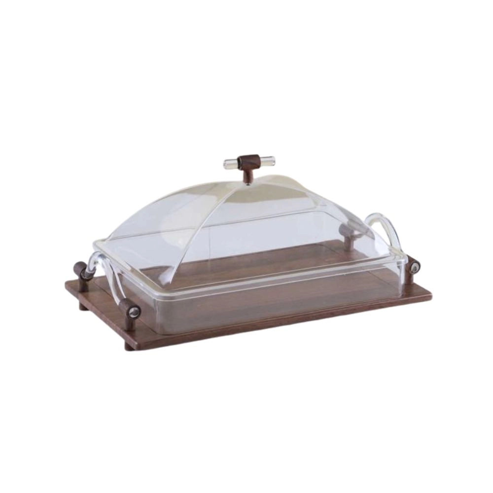 Caixa Decorativa Retangular Pequena Em Madeira e Acrilico - Simpli