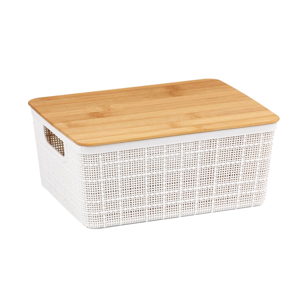 Caixa Organizadora Com Tampa de Bambu Oikos 4 Litros Caixa Organizadora Com Tampa de Bambu Oikos 4 Litros