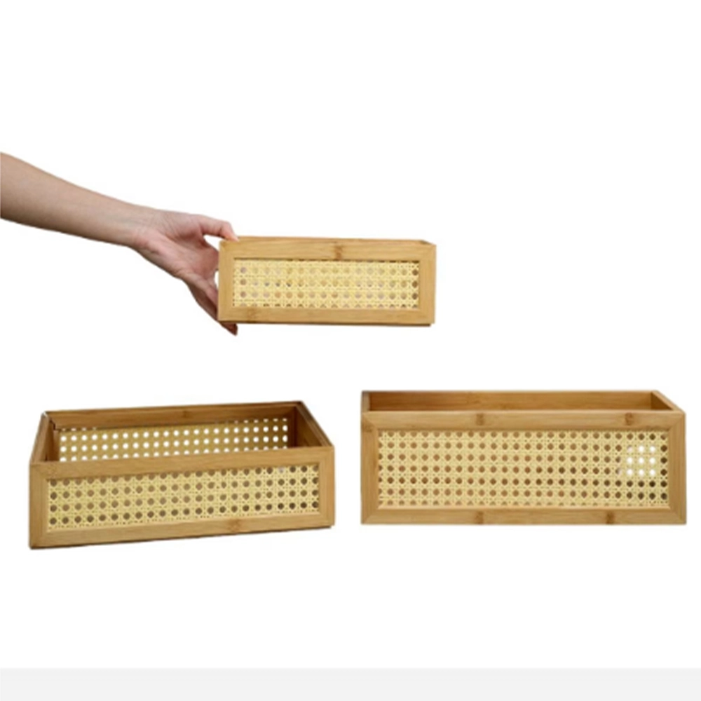 Caixa Organizadora Empilhável Palhinha Oikos Bambu 22 Cm Caixa Organizadora Empilhável Palhinha Oikos Bambu 22 Cm