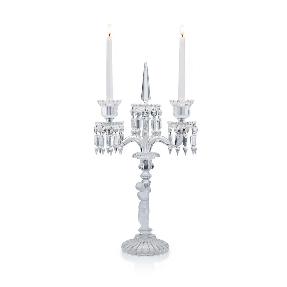 Candelabro Duplo Em Cristal Baccarat Enfant Candelabro Duplo Em Cristal Baccarat Enfant