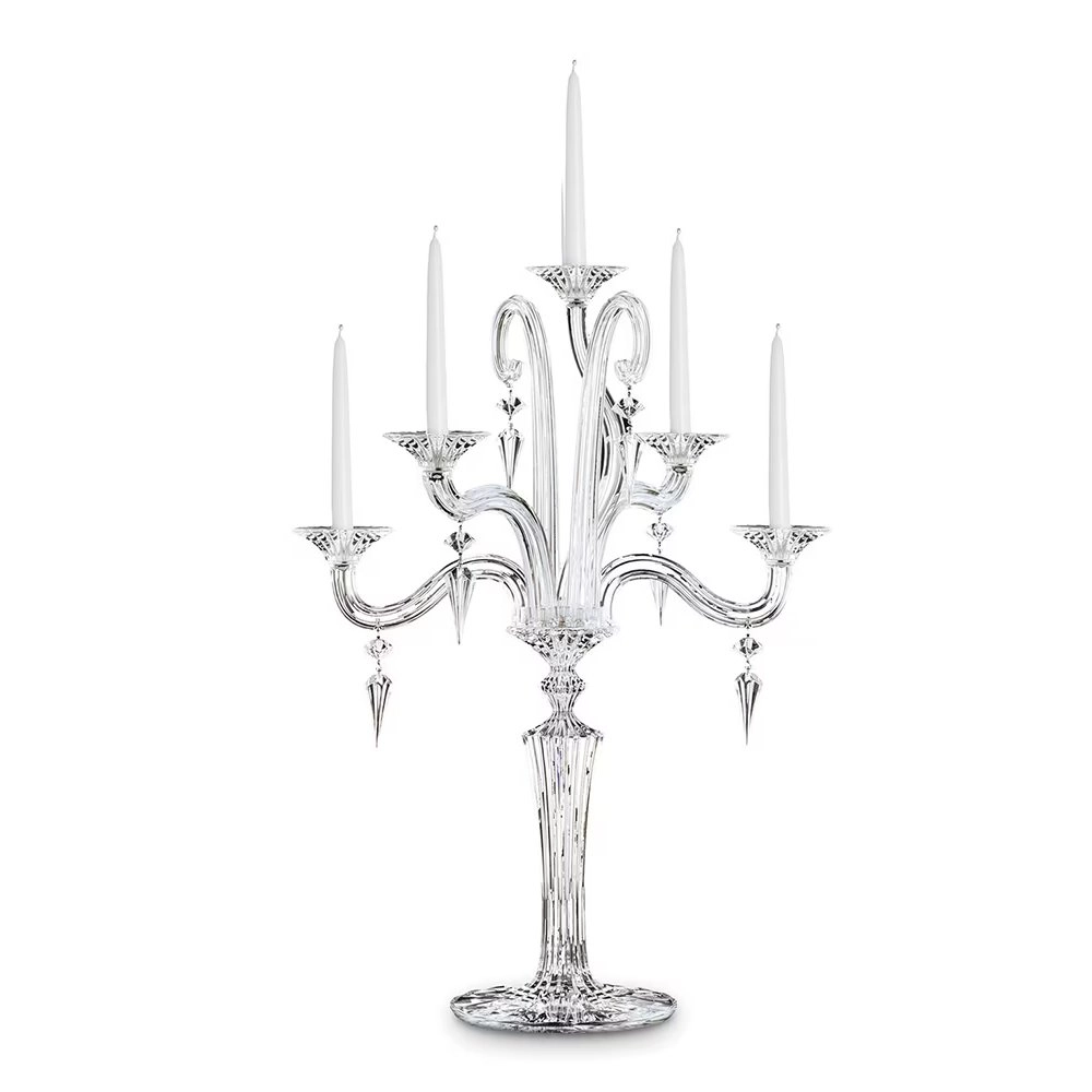 Candelabro Em Cristal Baccarat Mille Nuits 5 Velas Candelabro Em Cristal Baccarat Mille Nuits 5 Velas
