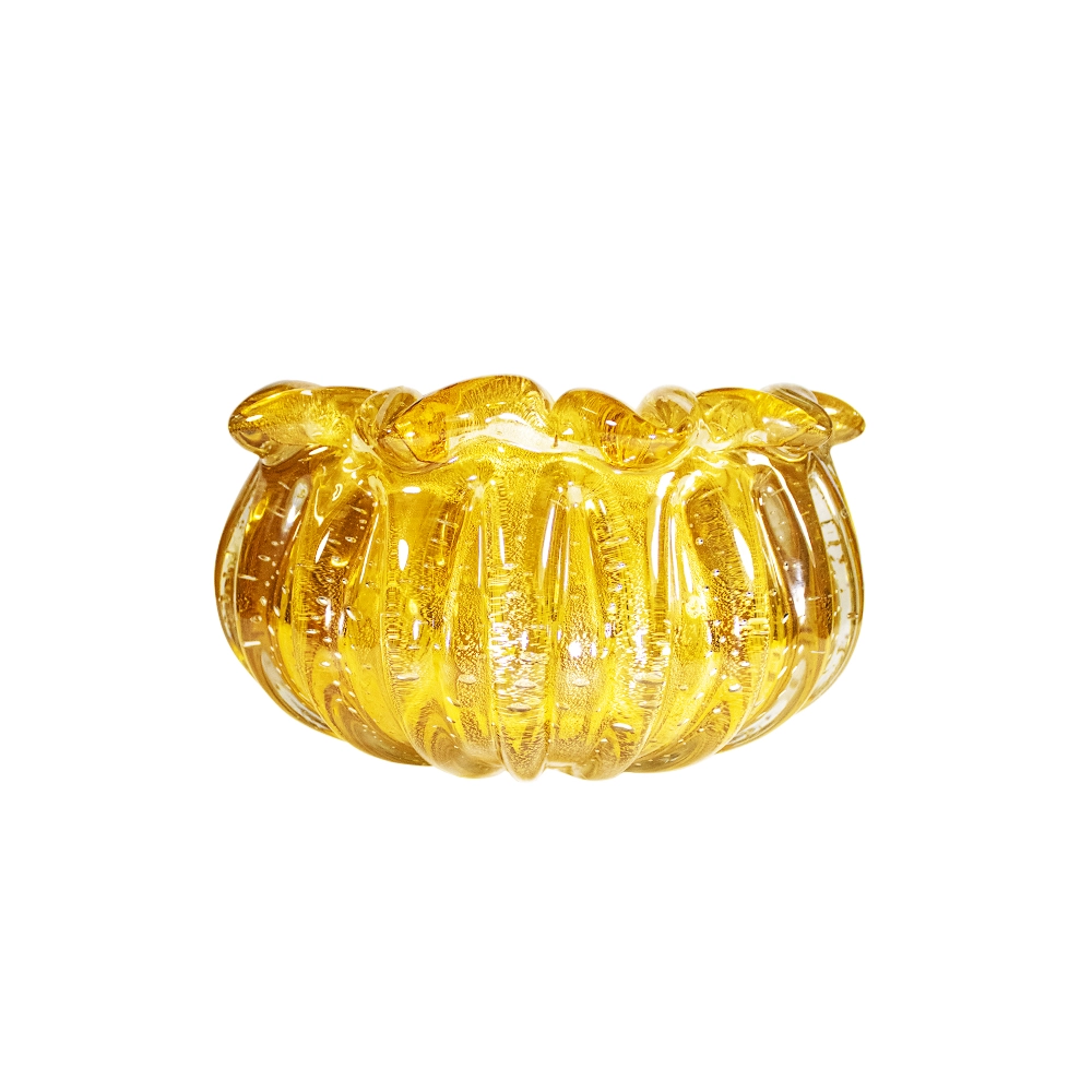 Centro de Mesa Cristais D´labone Nice Com Ouro 30 X 30 Cm Centro de Mesa Cristais D´labone Nice Com Ouro 30 X 30 Cm