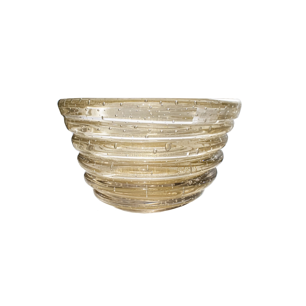 Centro de Mesa Dallas Cristais D´labone Com Ouro 30 X 18 Cm Centro de Mesa Dallas Cristais D´labone Com Ouro 30 X 18 Cm