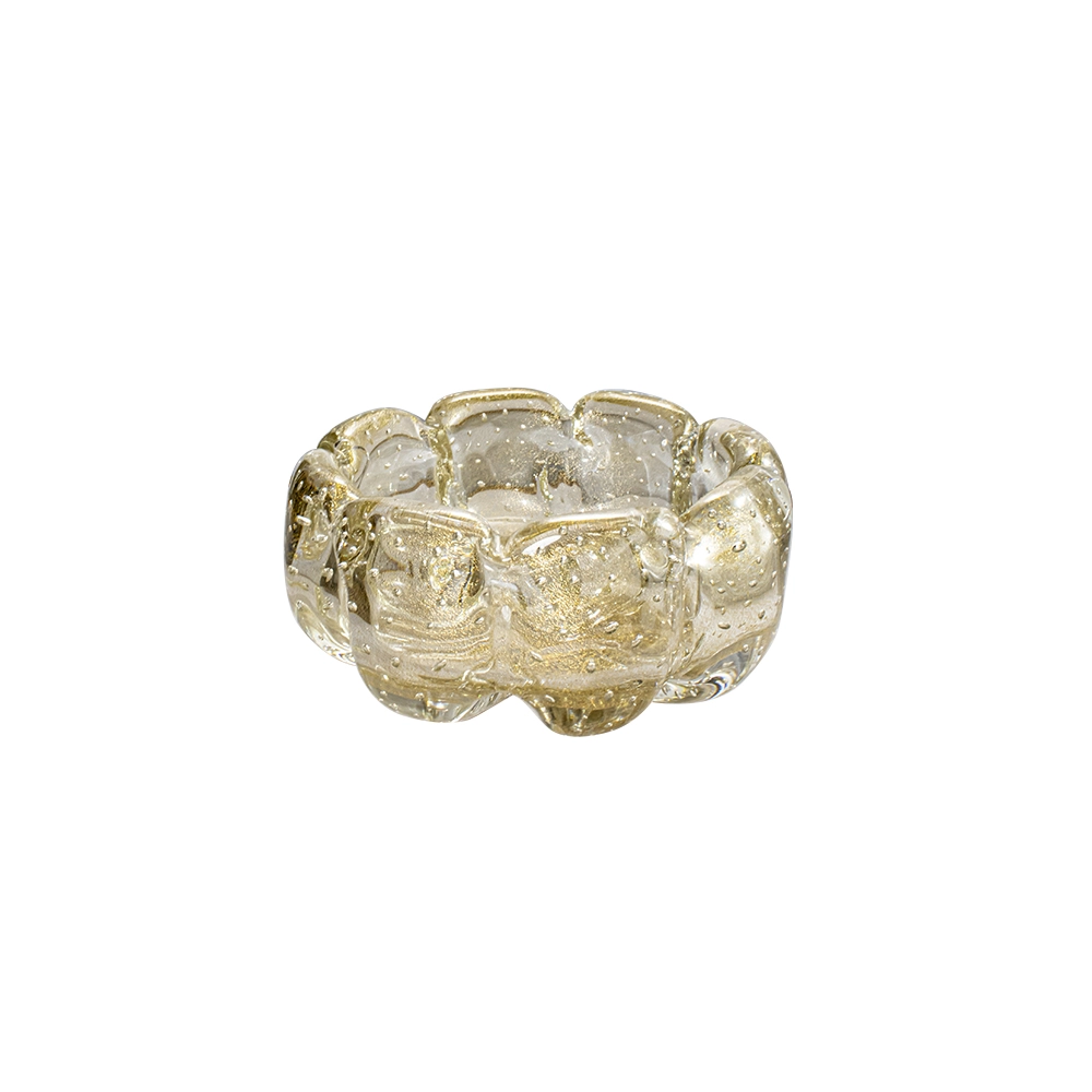 Centro de Mesa Zurique Cristais D´labone Com Ouro 22 X 12 Cm Centro de Mesa Zurique Cristais D´labone Com Ouro 22 X 12 Cm