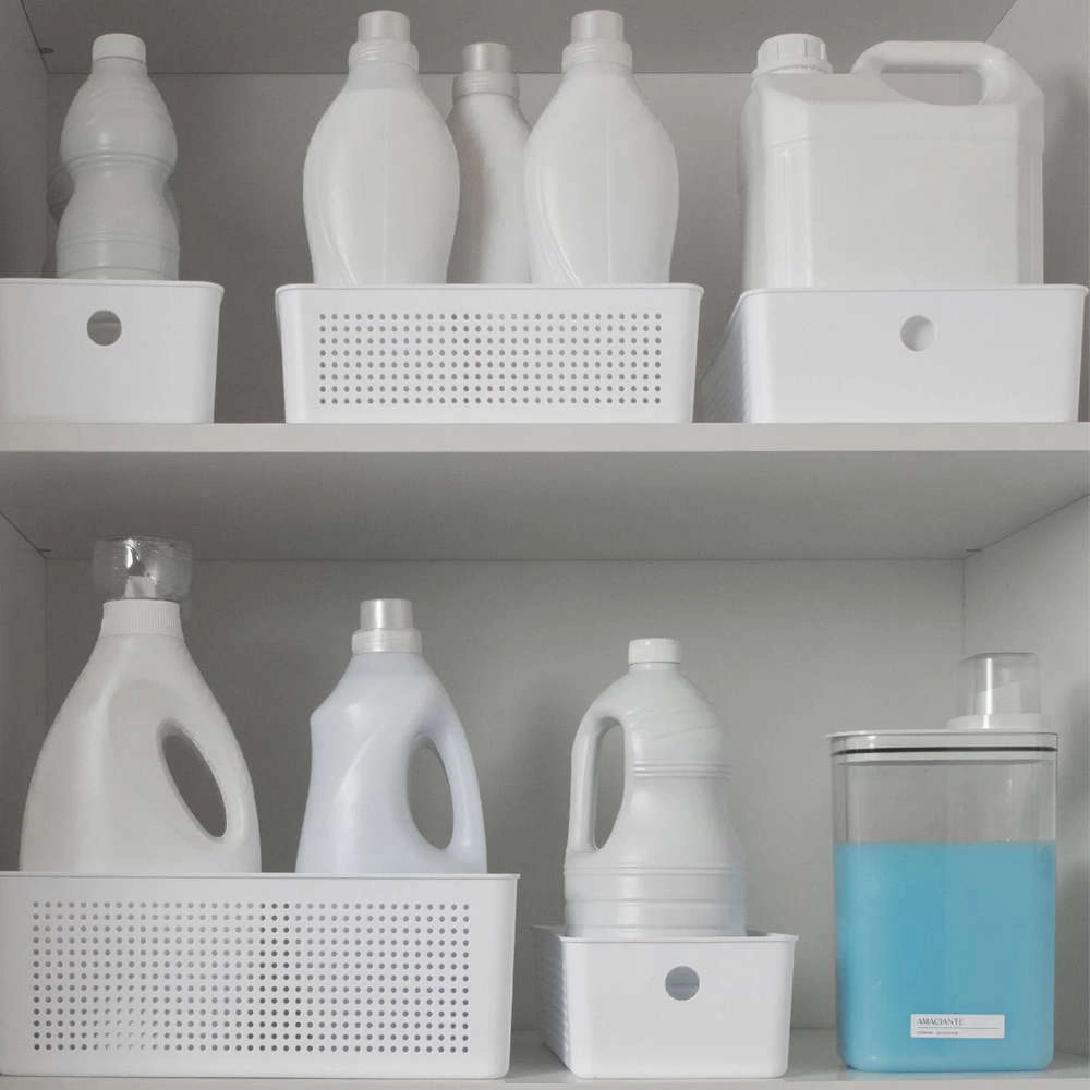 Cesto Organizador Com Tampa Ou Branco 4,2 Litros