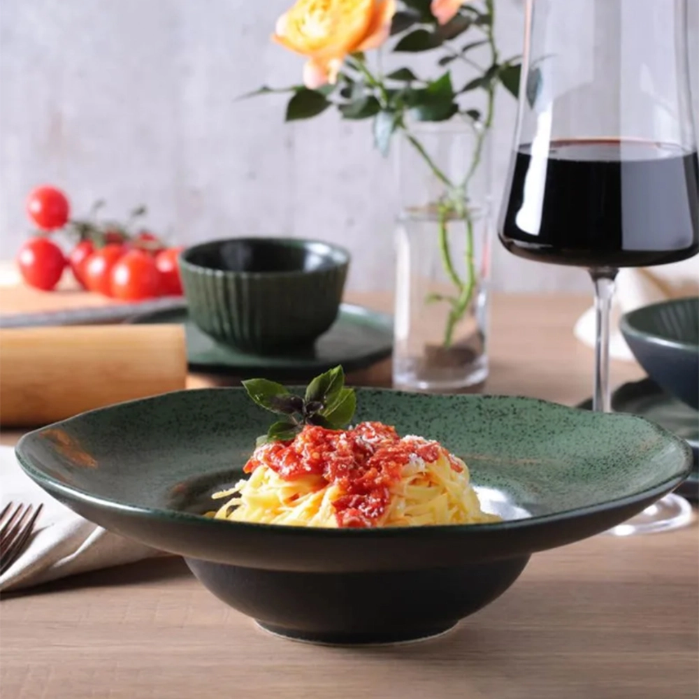 Conjunto de 4 Pratos Para Massa Porto Brasil Organico Greenery Conjunto de 4 Pratos Para Massa Porto Brasil Organico Greenery