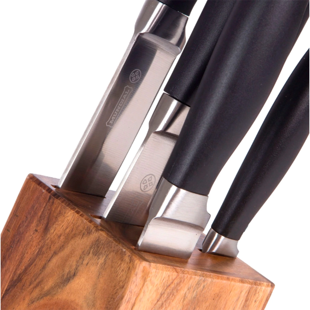 Conjunto de 5 Facas Com Cepo Mundial Elegance