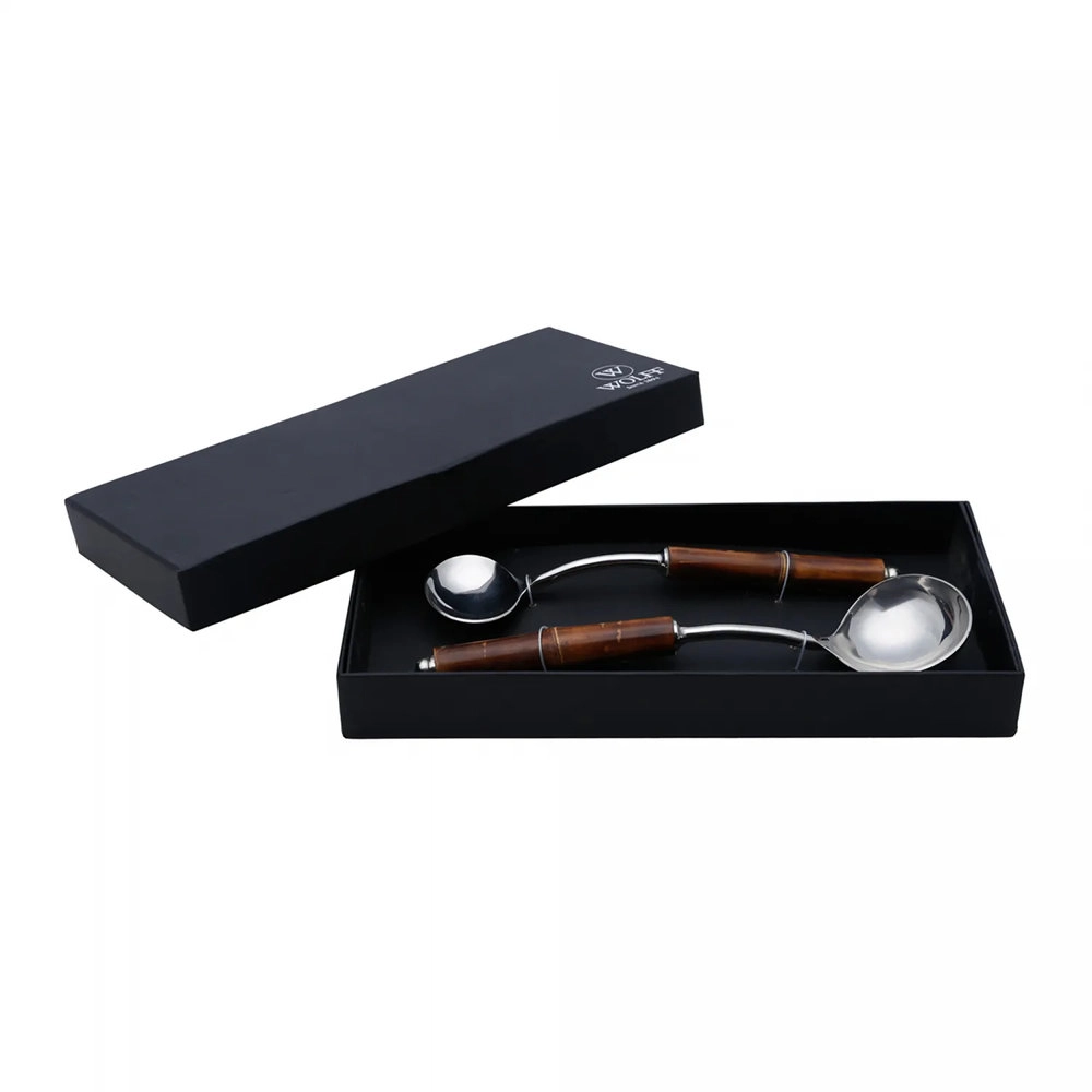 Conjunto de Conchas Wolff Bamboo Escuro - 2 Pecas Conjunto de Conchas Wolff Bamboo Escuro - 2 Pecas