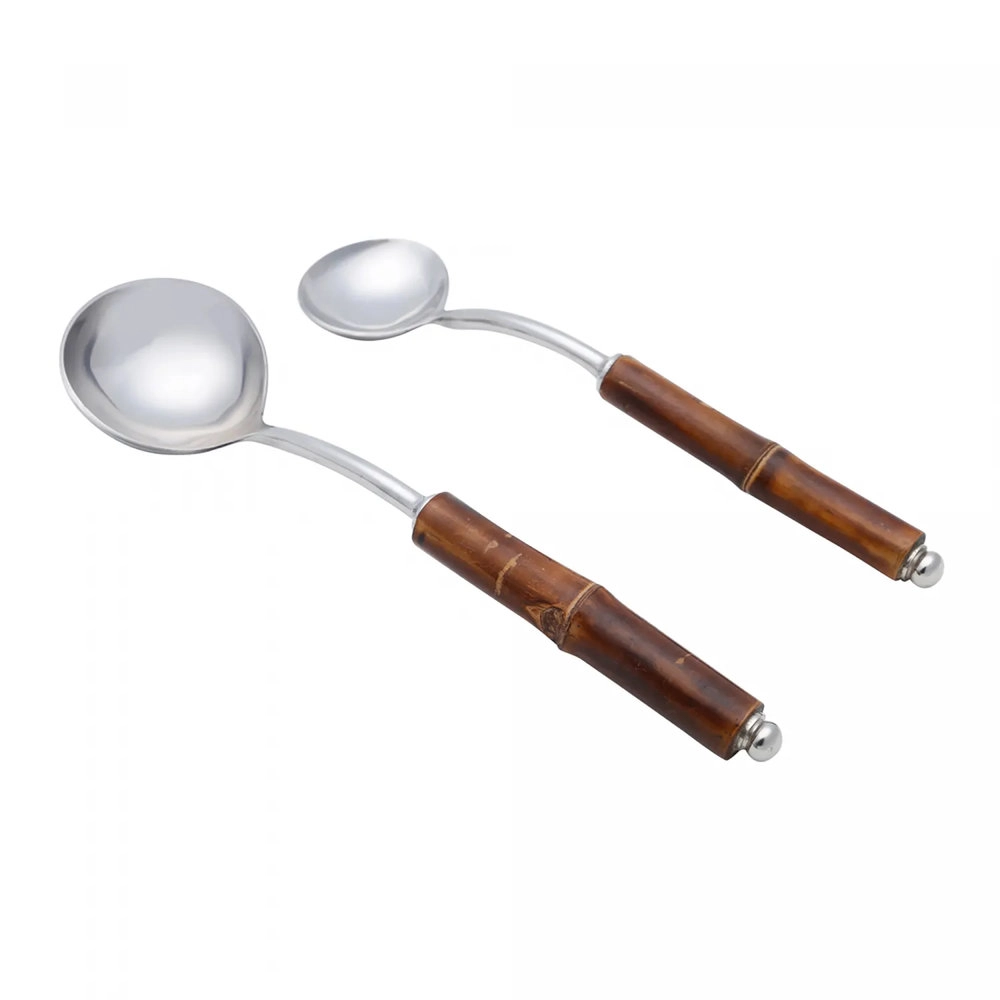 Conjunto de Conchas Wolff Bamboo Escuro - 2 Pecas Conjunto de Conchas Wolff Bamboo Escuro - 2 Pecas