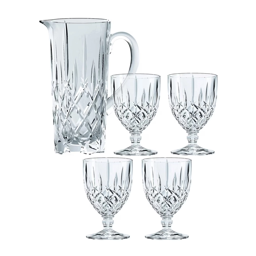 Conjunto de Jarra e Tacas Goblet Nachtmann Noblesse – 5 Pecas Conjunto de Jarra e Tacas Goblet Nachtmann Noblesse – 5 Pecas