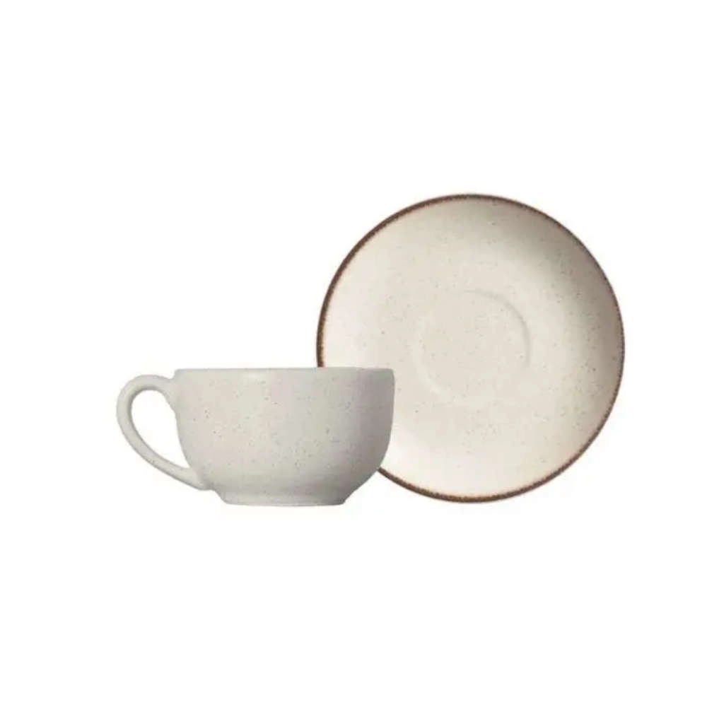 Conjunto de Xicaras de Cha Com Pires Coup Vanilla Alleanza