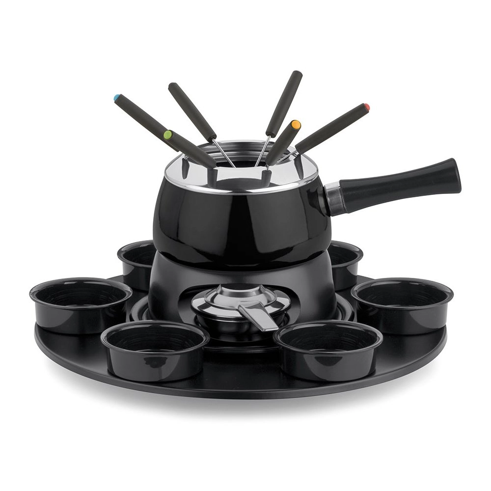 Conjunto Para Fondue Forma Inox Cervinia Carroussel Preto 18 Pecas Conjunto Para Fondue Forma Inox Cervinia Carroussel Preto 18 Pecas