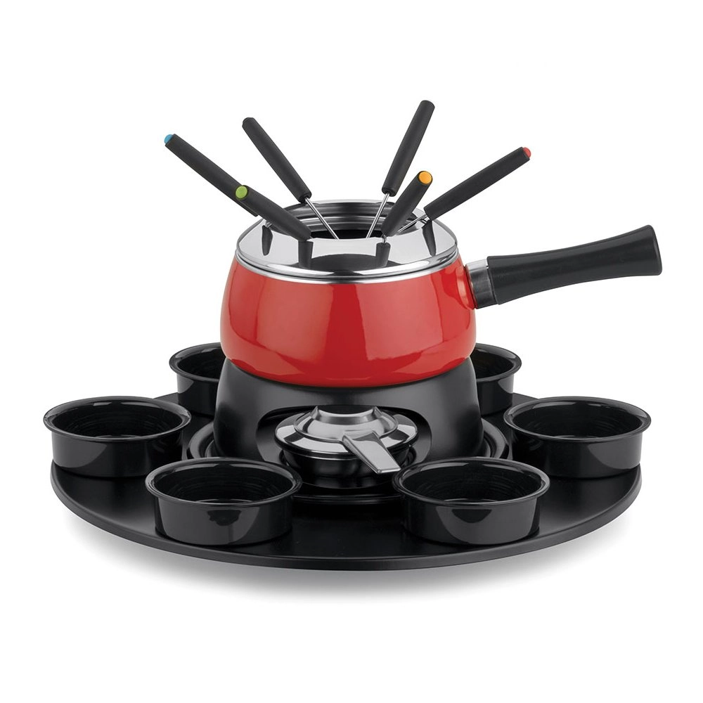 Conjunto Para Fondue Forma Inox Cervinia Carroussel Vermelho - 18 Pecas Conjunto Para Fondue Forma Inox Cervinia Carroussel Vermelho - 18 Pecas