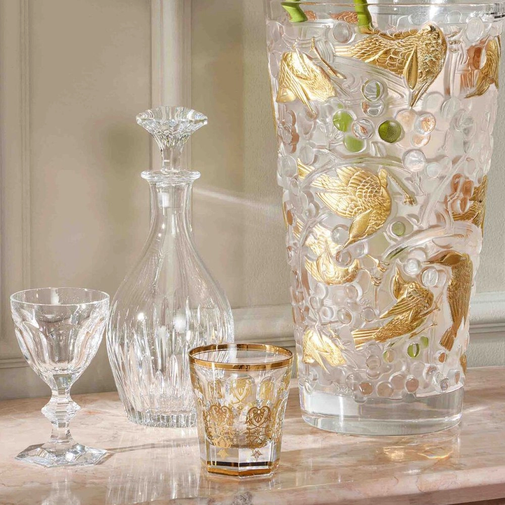 Copo Para Whisky Em Cristal Baccarat Empire Dourado