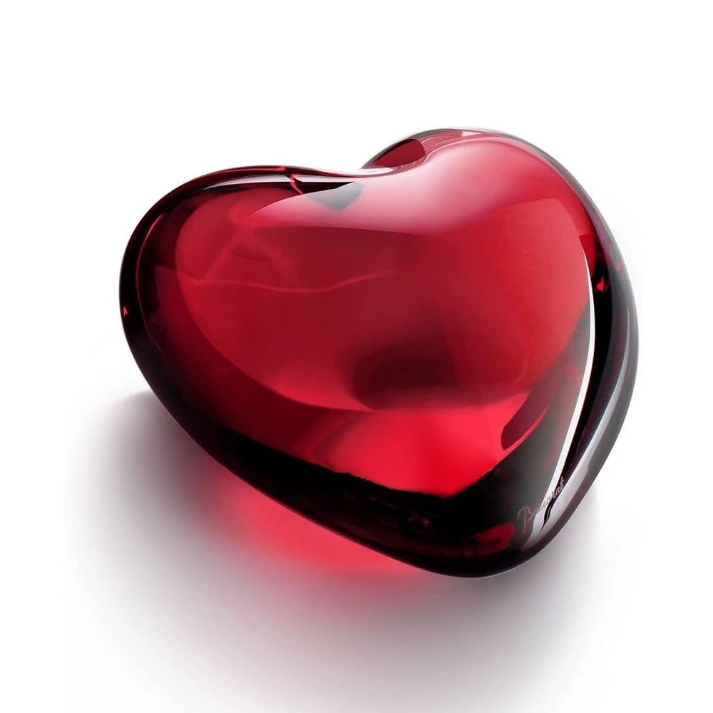 Escultura Em Cristal Baccarat Coeur Cupid Heart Vermelho Escultura Em Cristal Baccarat Coeur Cupid Heart Vermelho