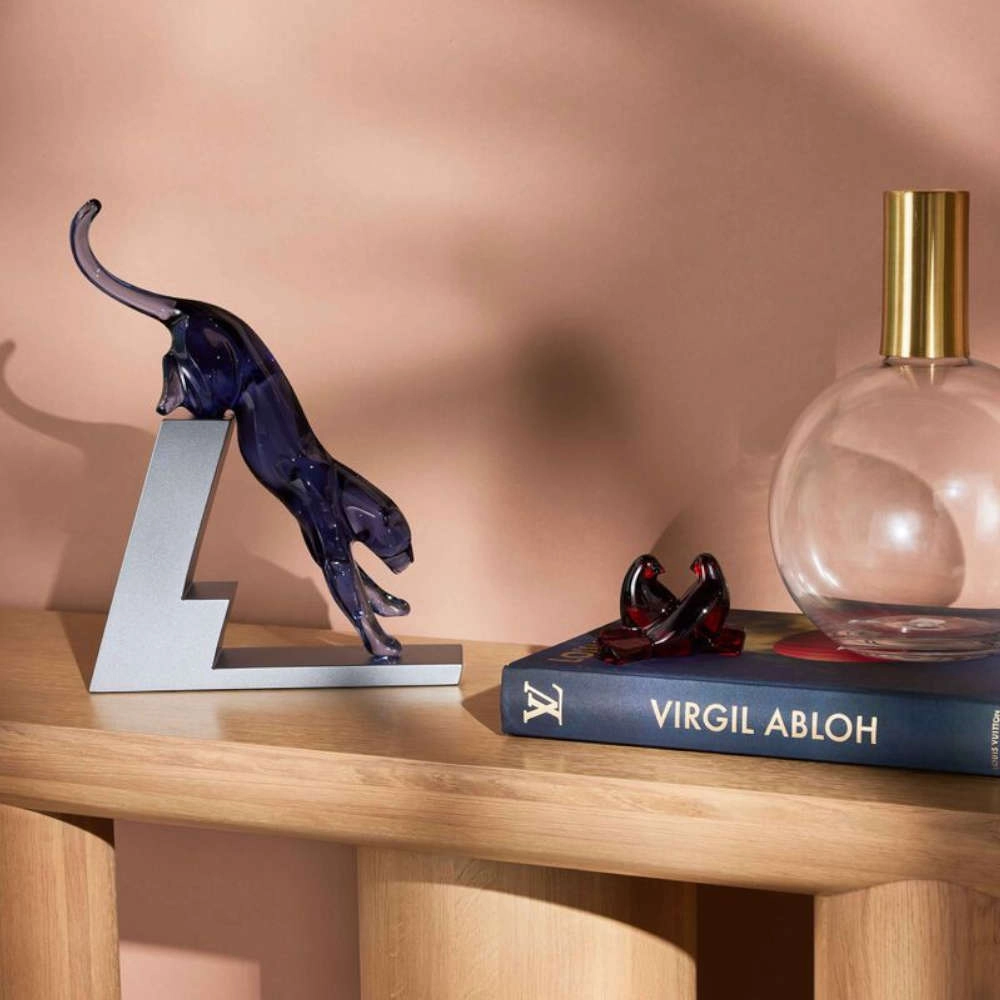 Escultura Em Cristal Baccarat Pantera Azul Midnight Escultura Em Cristal Baccarat Pantera Azul Midnight