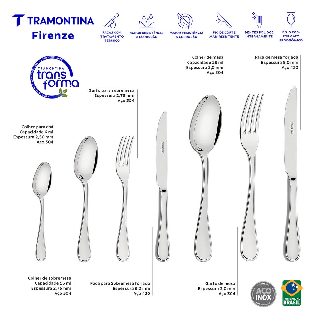 Faqueiro Tramontina Firenze - 130 Pecas