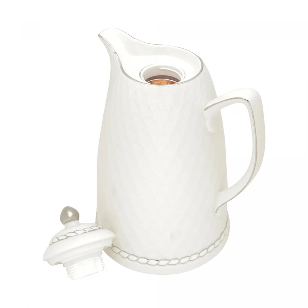 Garrafa Termica Wolff Branco e Prata 900 Ml