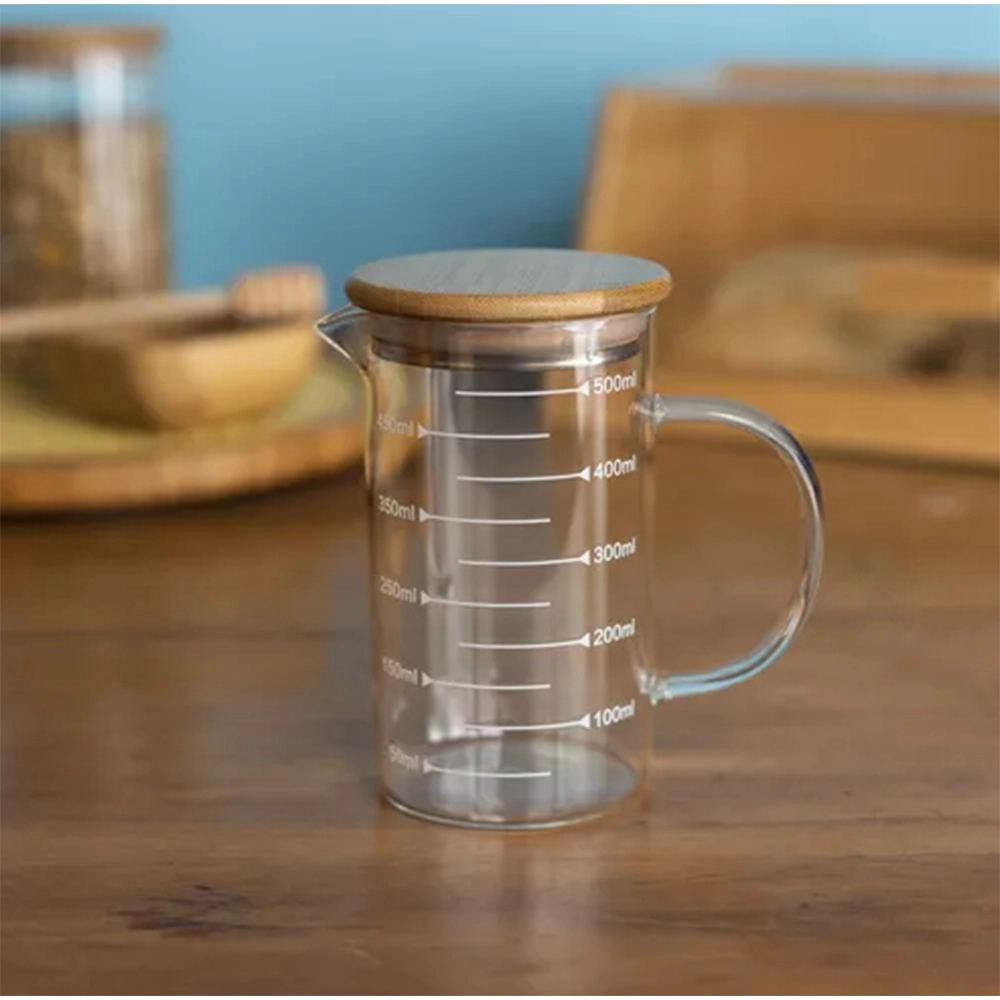 Jarra Com Medida e Tampa Oikos Bambu 500 Ml Jarra Com Medida e Tampa Oikos Bambu 500 Ml