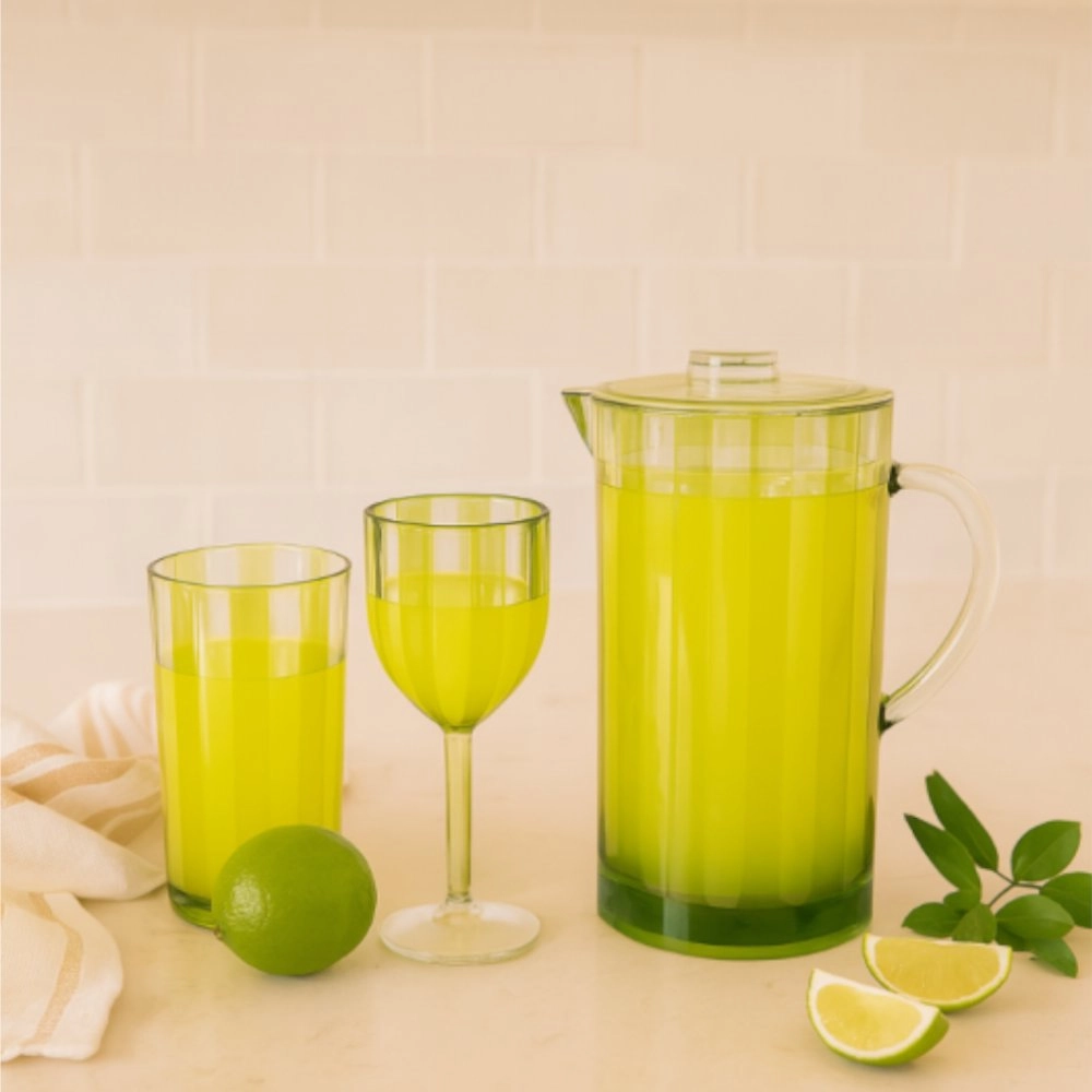 Jarra Stripes de Acrilico Verde Jarra Stripes de Acrilico Verde