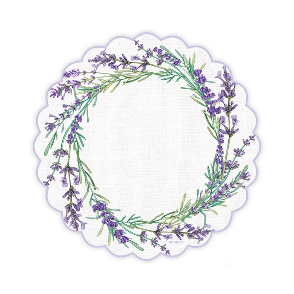 Jg C/ 12 Lugares Americano Lavanda - Zizy Prints