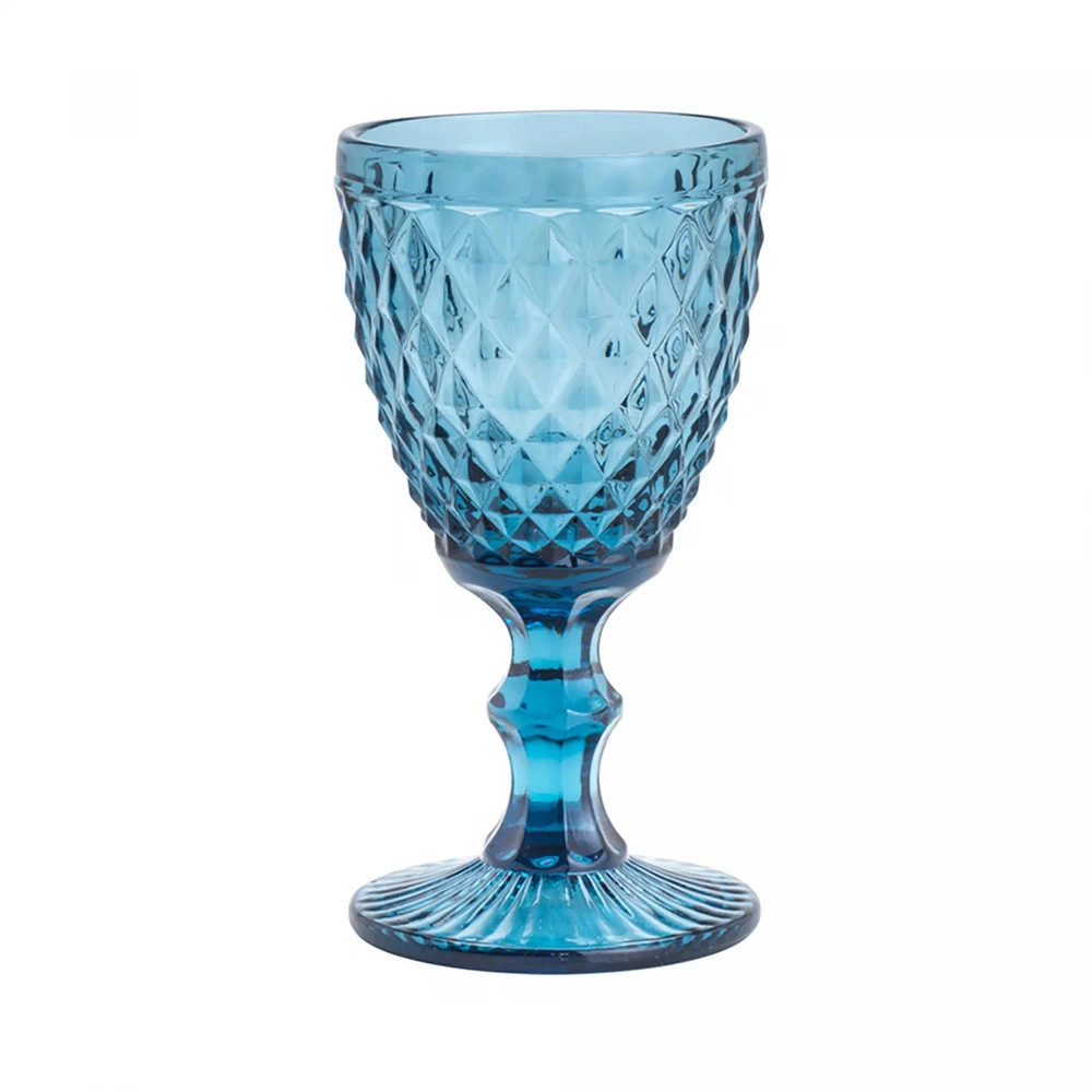 Jg C/6 Tacas P/agua Bico de Abacaxi Azul 325ml Jg C/6 Tacas P/agua Bico de Abacaxi Azul 325ml