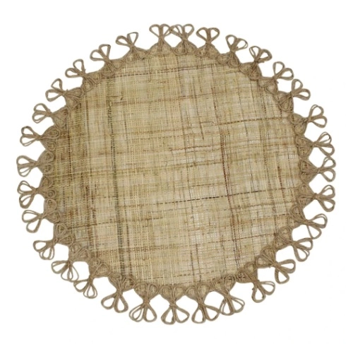 Jogo Americano Redondo L'hermitage Rami Fibra Natural 38 Cm - Cada