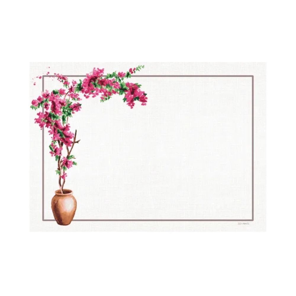 Jogo C/ 12 Lugares Americanos Bougainville - Zizy Prints