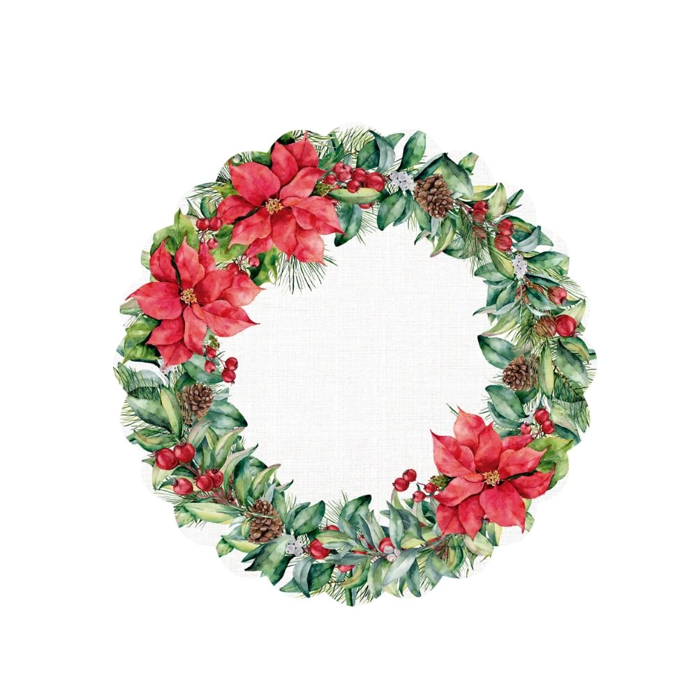 Jogo C/ 12 Lugares Americanos Guirlanda de Natal