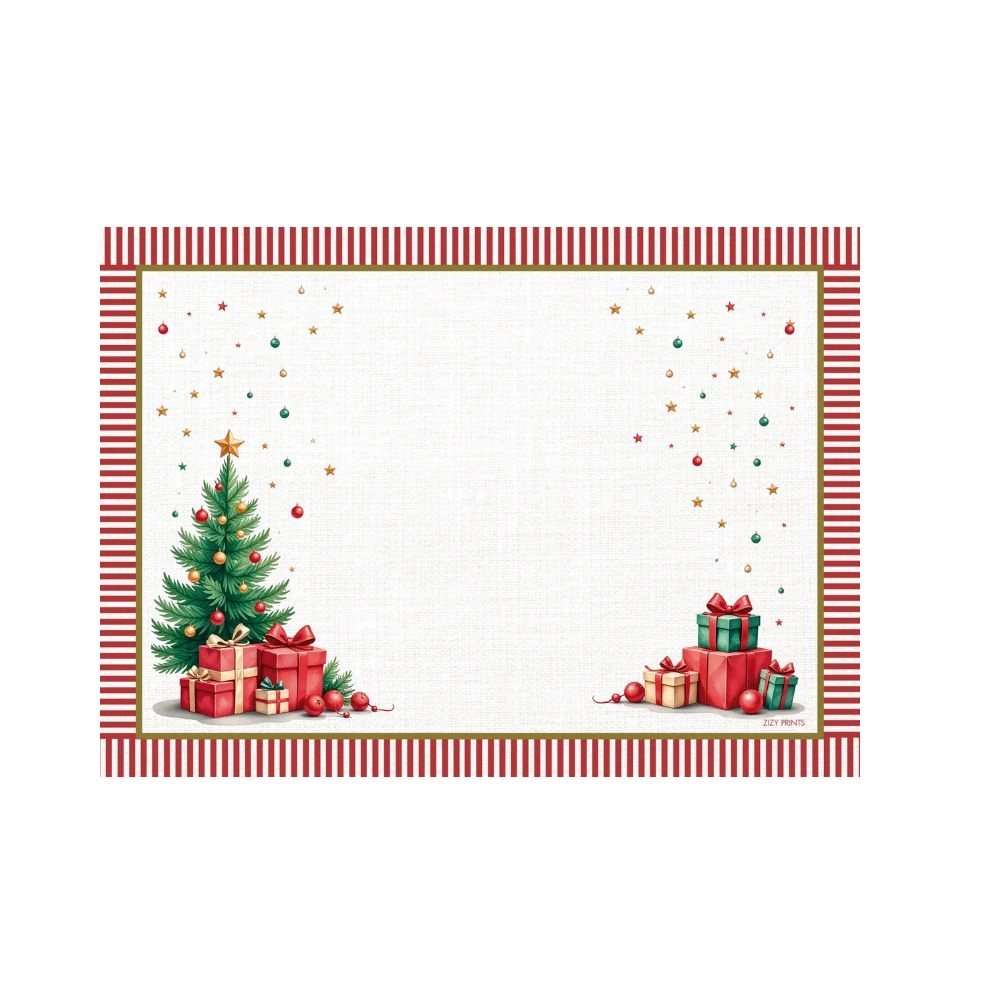 Jogo C/ 12 Lugares Americanos Natal Vermelho - Zizy Prints Jogo C/ 12 Lugares Americanos Natal Vermelho - Zizy Prints