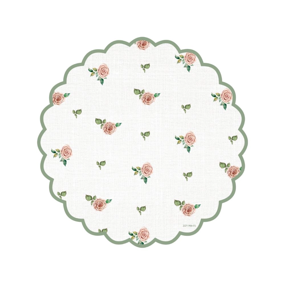 Jogo C/ 12 Lugares Americanos Rosas