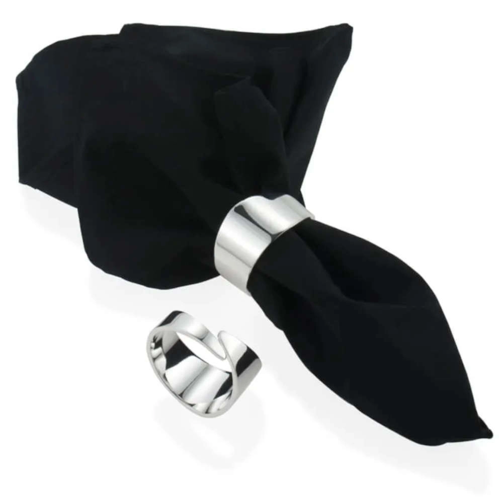 Jogo de Argolas de Guardanapo Riva Sava Aco Inox