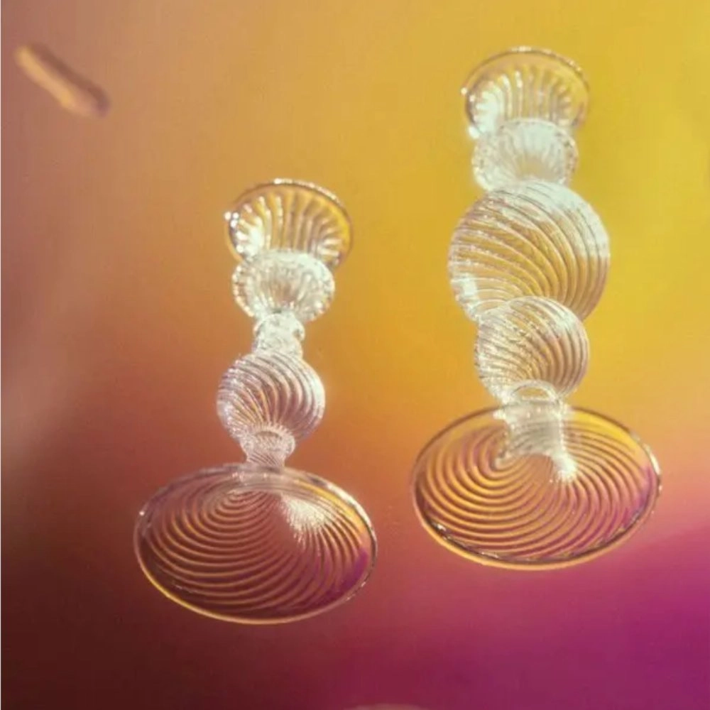 Jogo de Castiçais Christofle Tourbillon 2 Peças