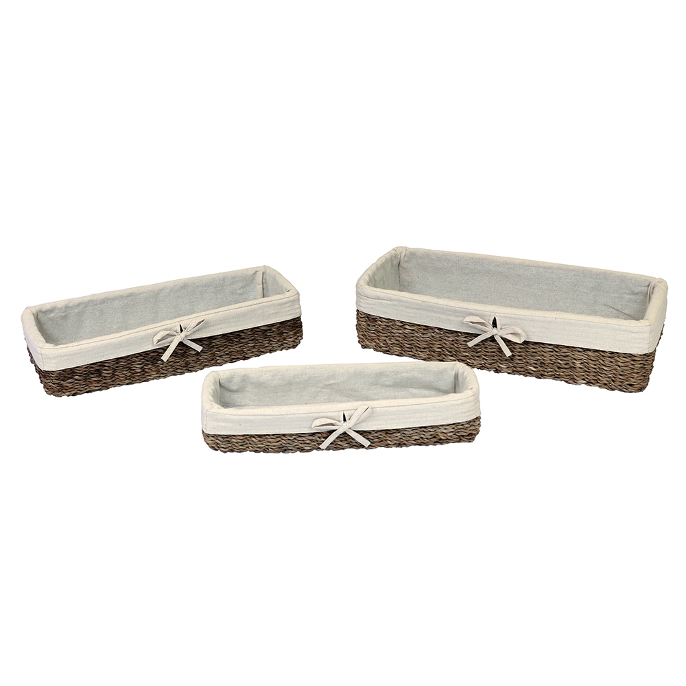 Jogo de Cestas Retangulares L'hermitage - 3 Peças