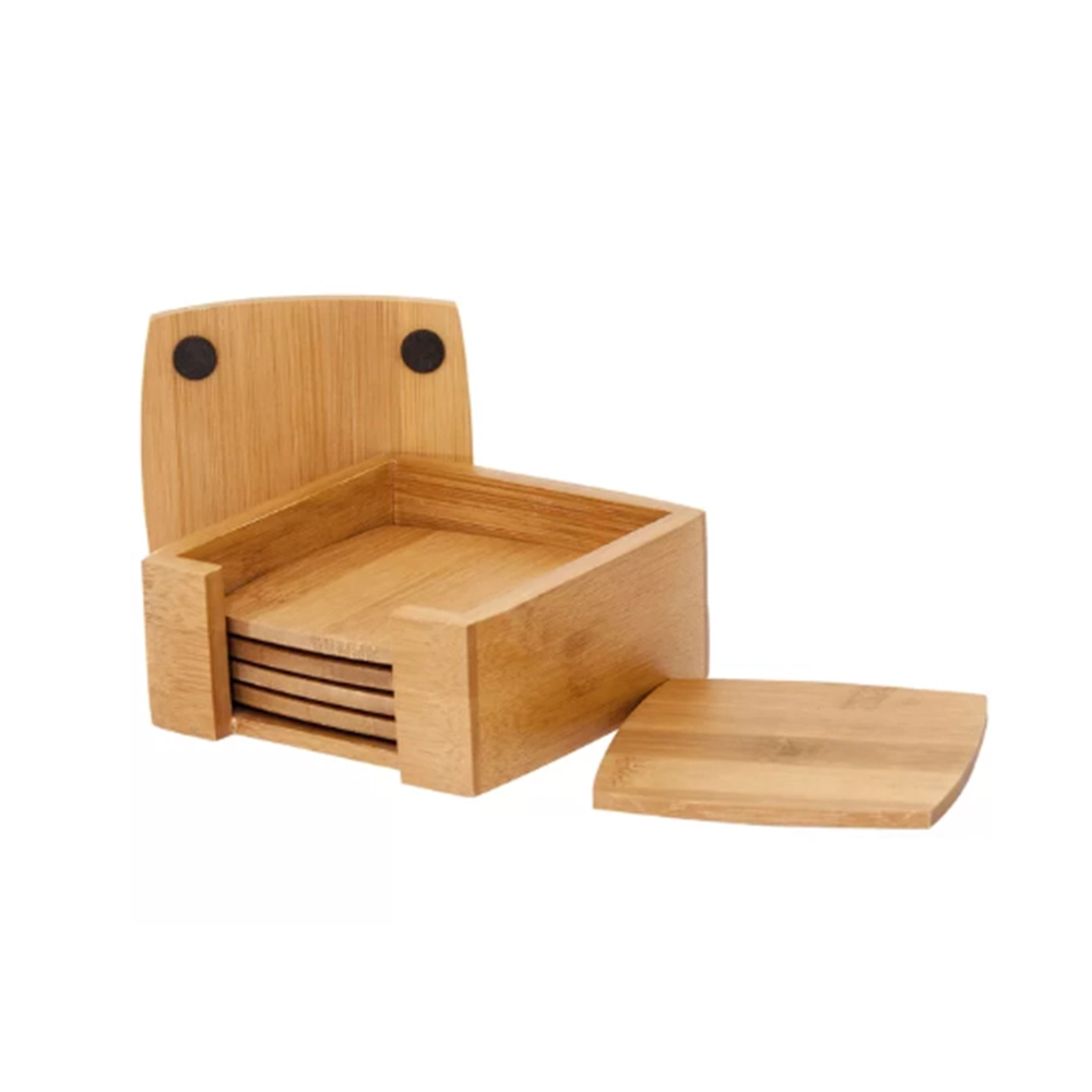 Jogo de Porta Copos Quadrados Oikos Bambu - 6 Peças Jogo de Porta Copos Quadrados Oikos Bambu - 6 Peças