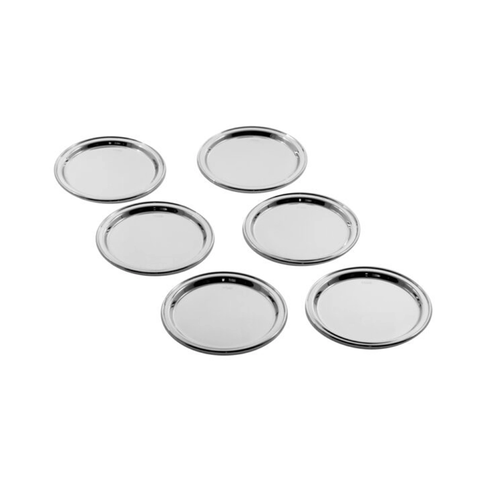 Jogo de Porta Copos Riva Lecco Em Prata 11 Cm - 6 Peças Jogo de Porta Copos Riva Lecco Em Prata 11 Cm - 6 Peças